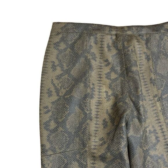 Philosophy L Brown Snakeskin Vegan Leather Stretch Pants Leggings Going Out NWT - Picture 3 of 8